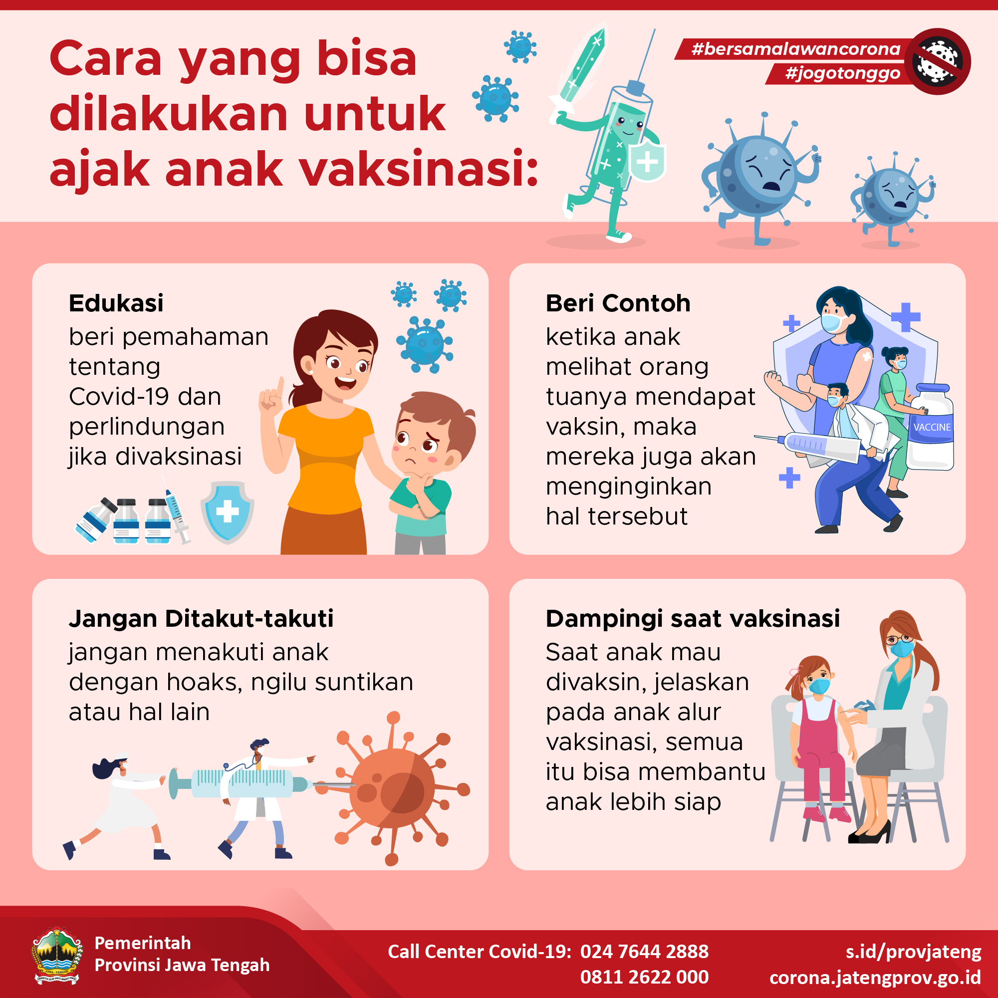 Tips Ajak Anak Vaksinasi