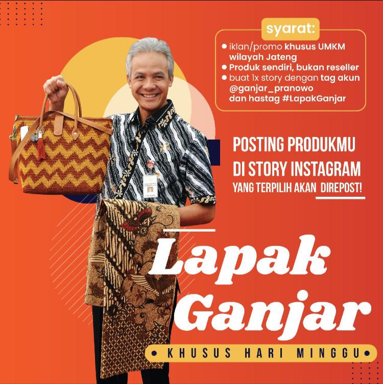 Ganjar Pranowo Siapkan 'Lapak Ganjar' untuk Promosikan UMKM Warga